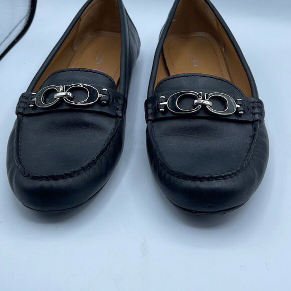 Coach Shoes - Coach Fortunata size 8.5 black leather loafers-Mocs-driving shoes